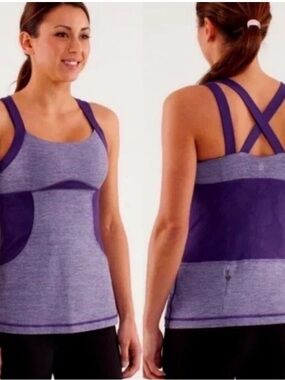 lululemon Concord Grape Chaturanga Strappy Tank